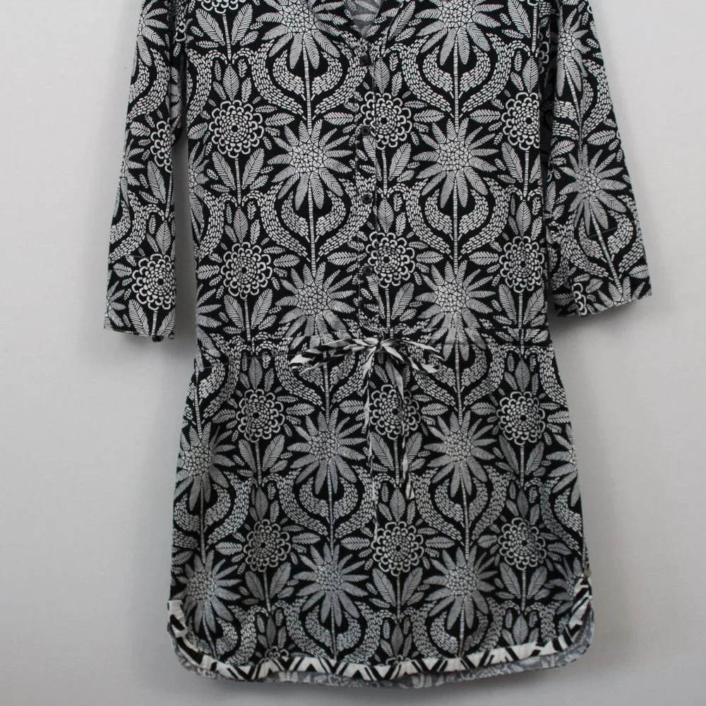 Hatley Black & White Drawstring Dress - Picture 3 of 16